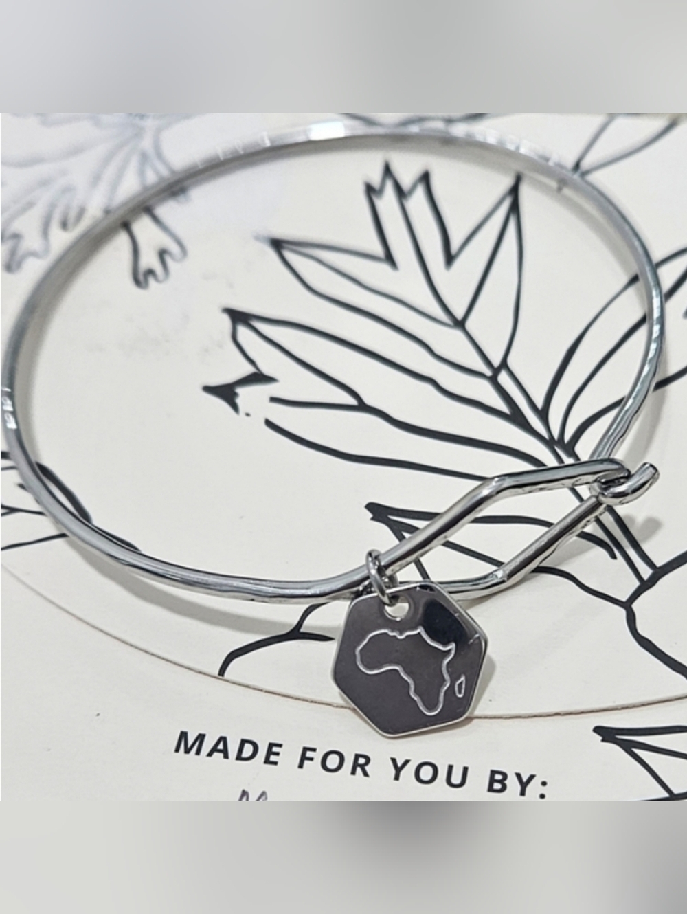 💜3/$25 NWT African Artisan Silver Tone Charm "Brave Collection" Bracelet